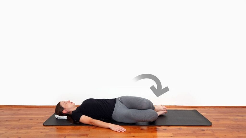 supine trunk rotation stretch step 2