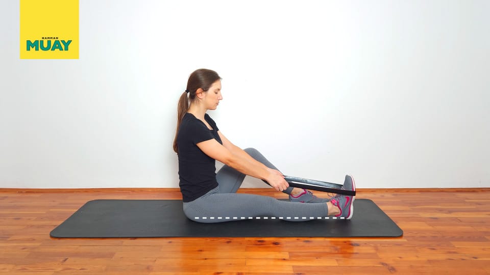 Calf Stretch in Long Sitting Step 1