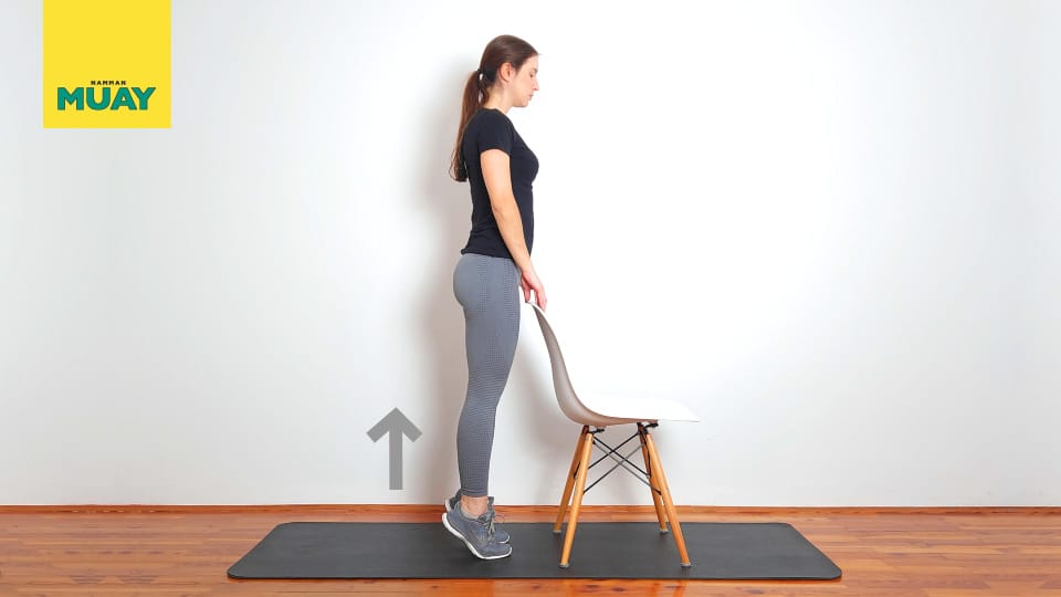 Heel raises standing Step 2