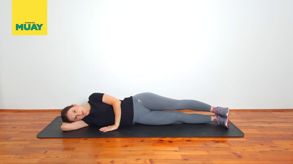 Hip abduction in sidelying Step 1