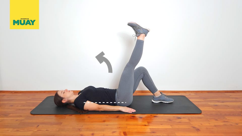 Straight leg raise supine Step 3