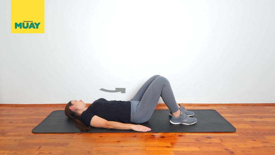 Supine lateral pelvic tilts Step 3