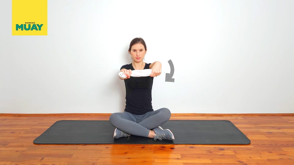 Tennis Elbow Eccentric Twist with Resistive Bar Step 3