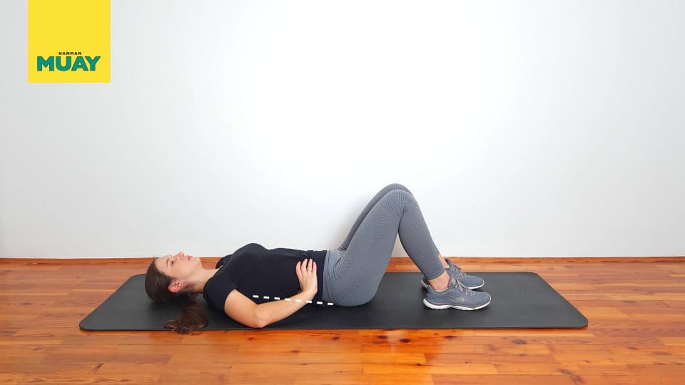 Transverse abdominis TA recruitment Step 1